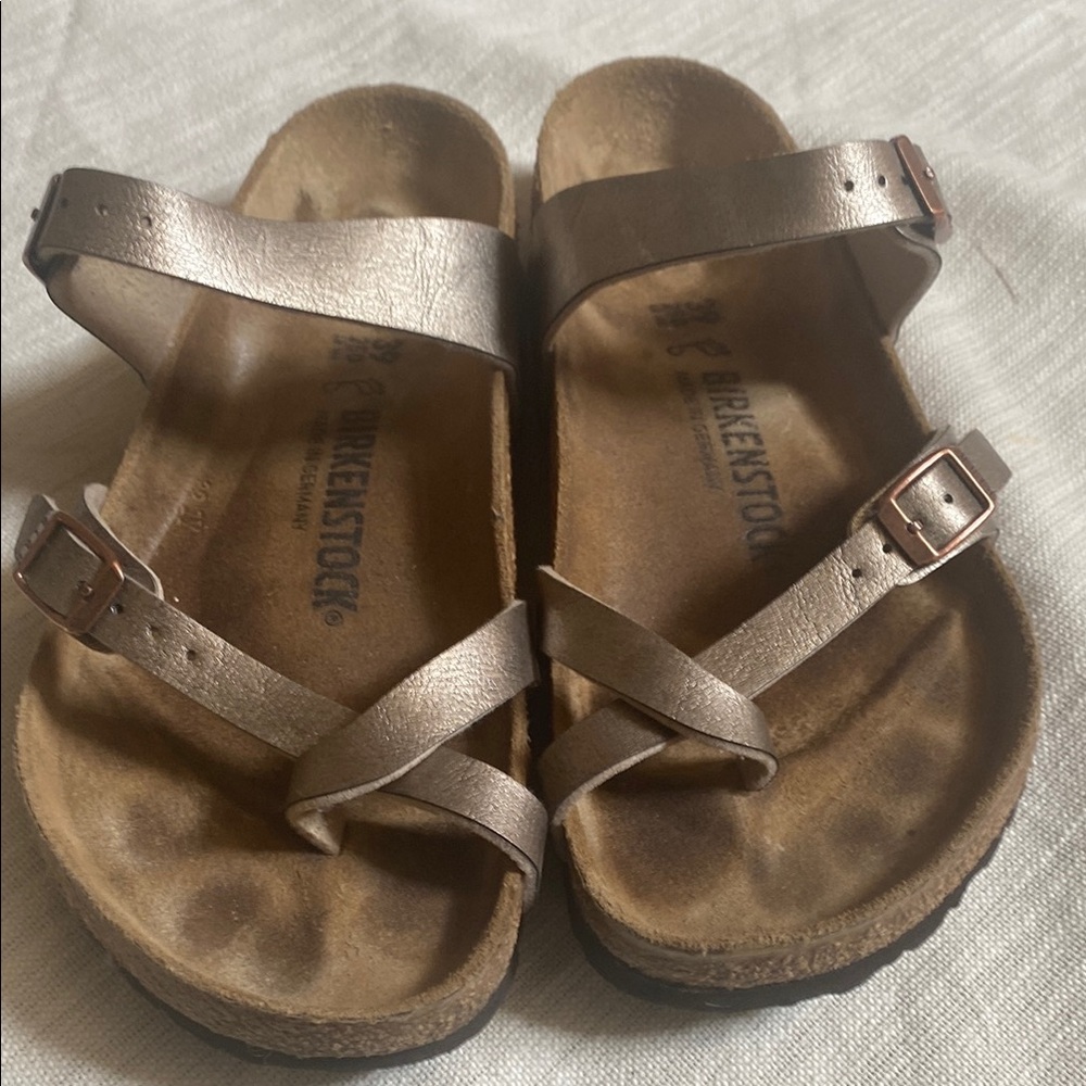Birkenstock Brown Sandals with Contoured Footbed